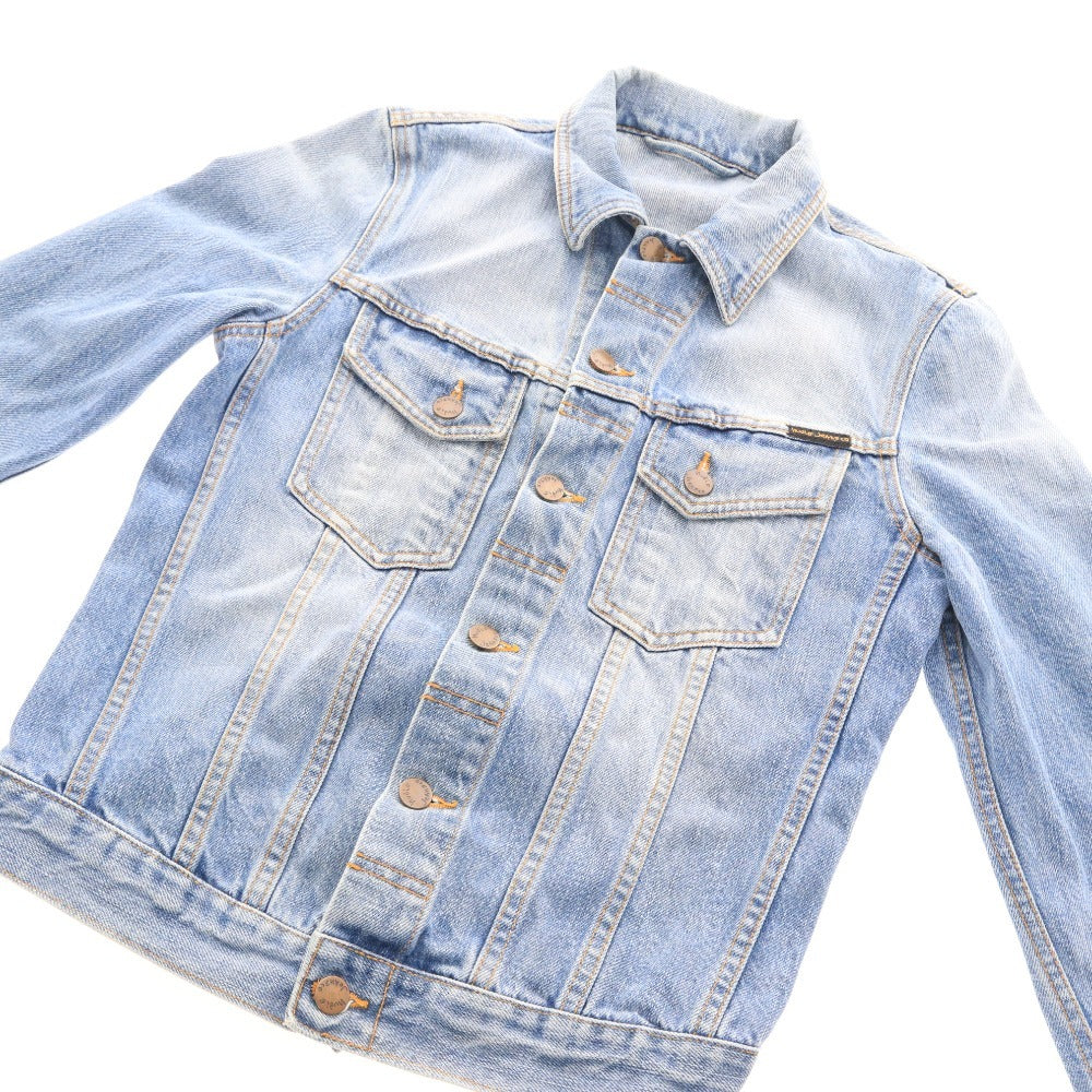 ■ ヌーディージーンズ デニムジャケット PERRY 長袖 NJ3629 トップス Gジャン オーガニックコットン メンズ xs ライトブルー
