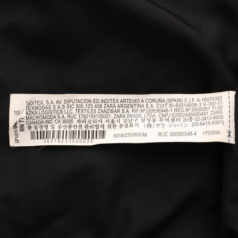 ■ ザラ ZARA ジャケット コート ブルゾン 長袖 トップス フェイクファー フード レディース M ブラック