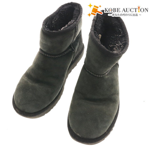 ■ アグ UGG ムートンブーツ クラシックミニ 1016222 靴 シープスキン ショート レディース USA8 25cm ブラック