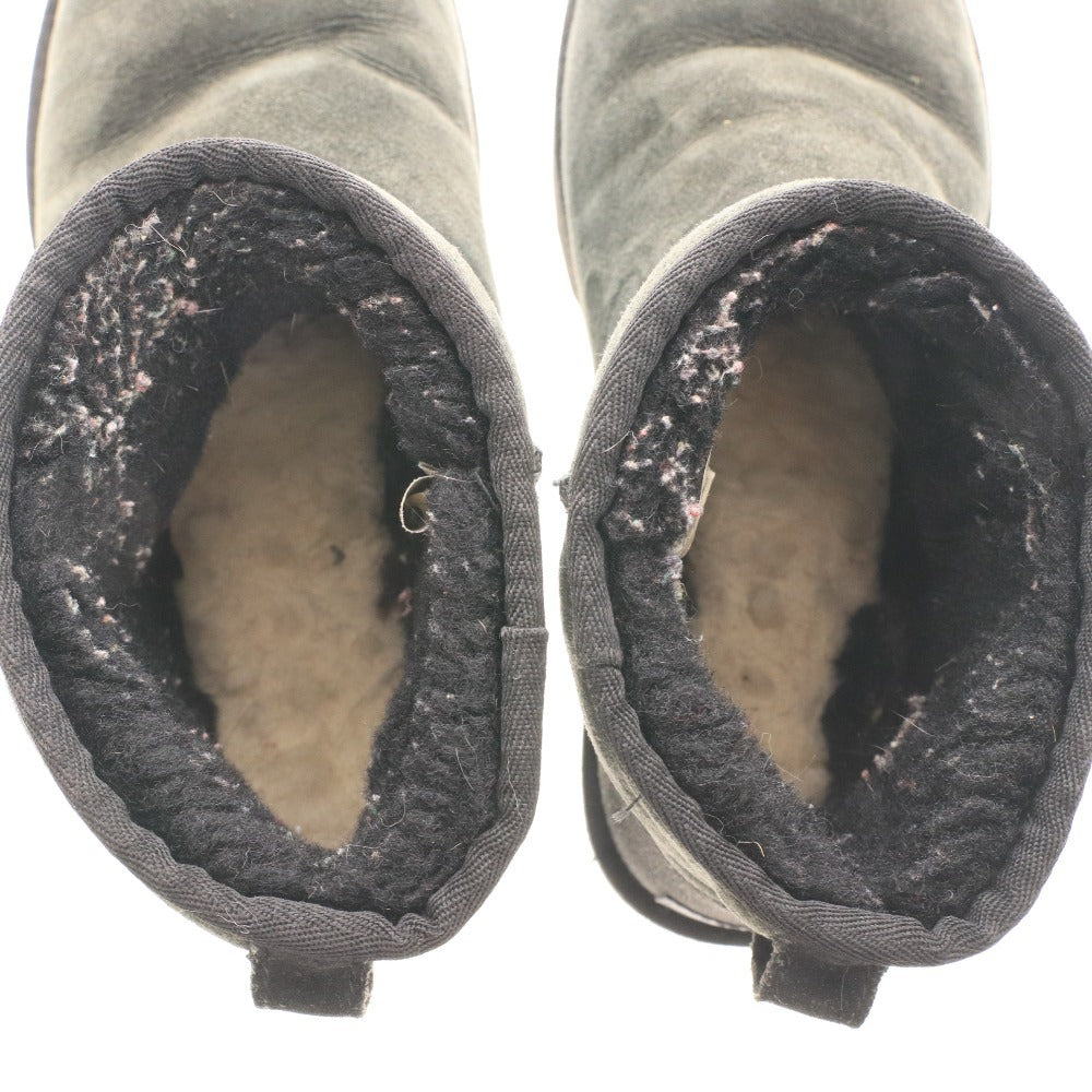 ■ アグ UGG ムートンブーツ クラシックミニ 1016222 靴 シープスキン ショート レディース USA8 25cm ブラック
