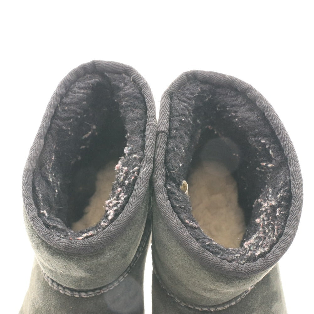 ■ アグ UGG ムートンブーツ クラシックミニ 1016222 靴 シープスキン ショート レディース USA8 25cm ブラック