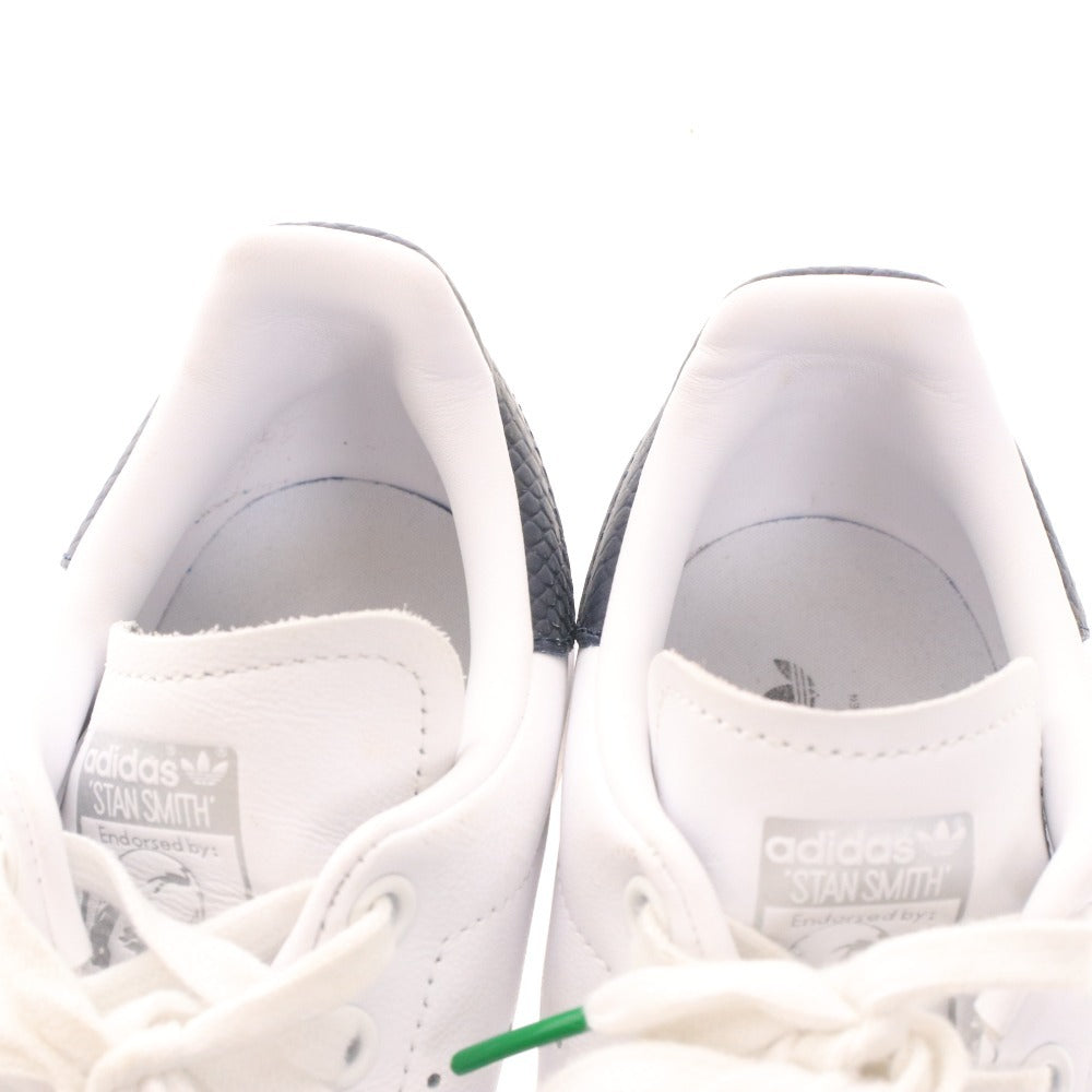 ■ アディダスオリジナルス スニーカー スタンスミス FW5698 靴 フェイクスネークスキンヒールパッチ レディース 24cm ホワイト