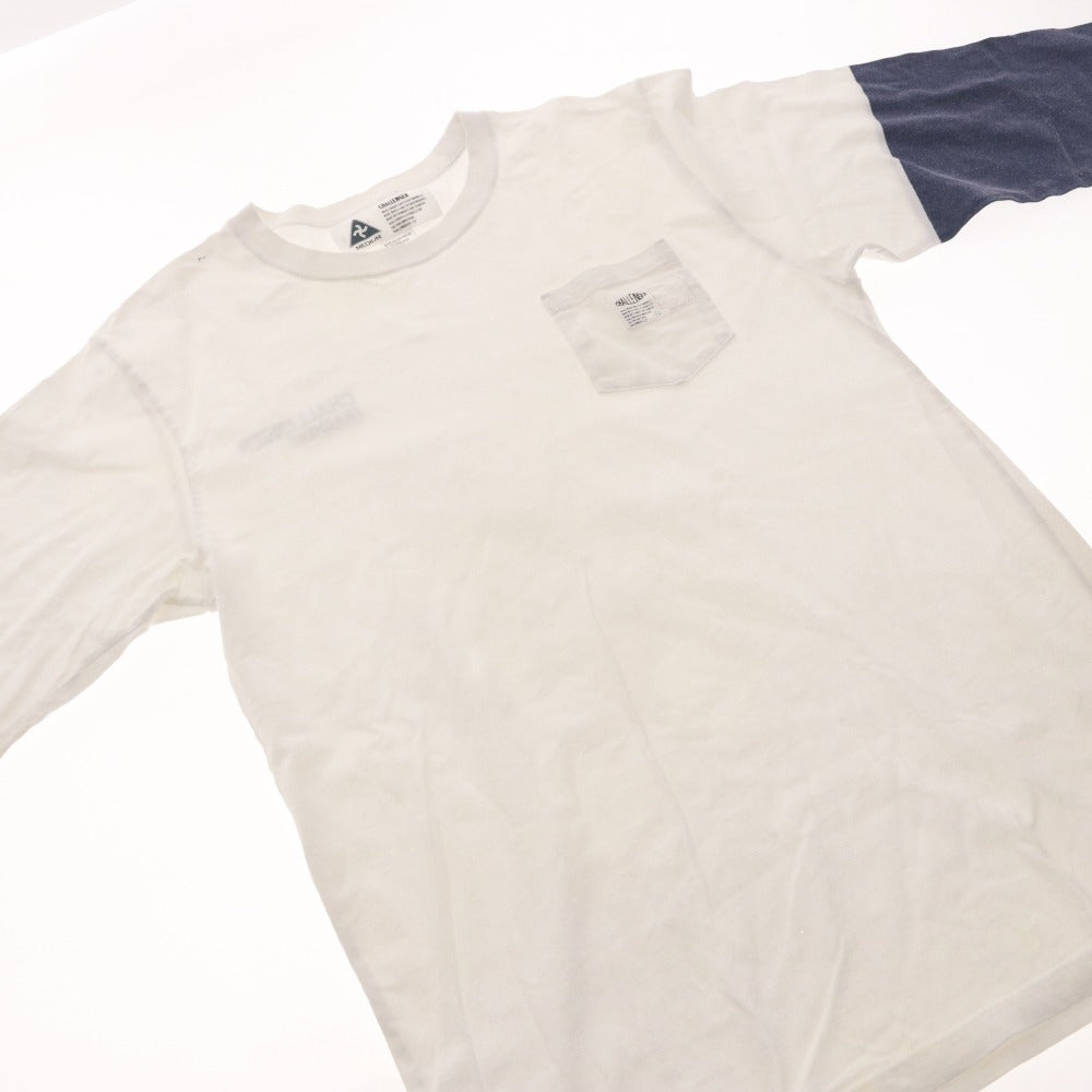 ■ チャレンジャー CHALLENGER Tシャツ カットソー 半袖 トップス 胸ポケット メンズ M ホワイト