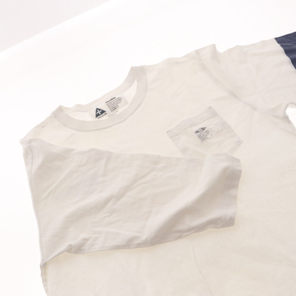 ■ チャレンジャー CHALLENGER Tシャツ カットソー 半袖 トップス 胸ポケット メンズ M ホワイト