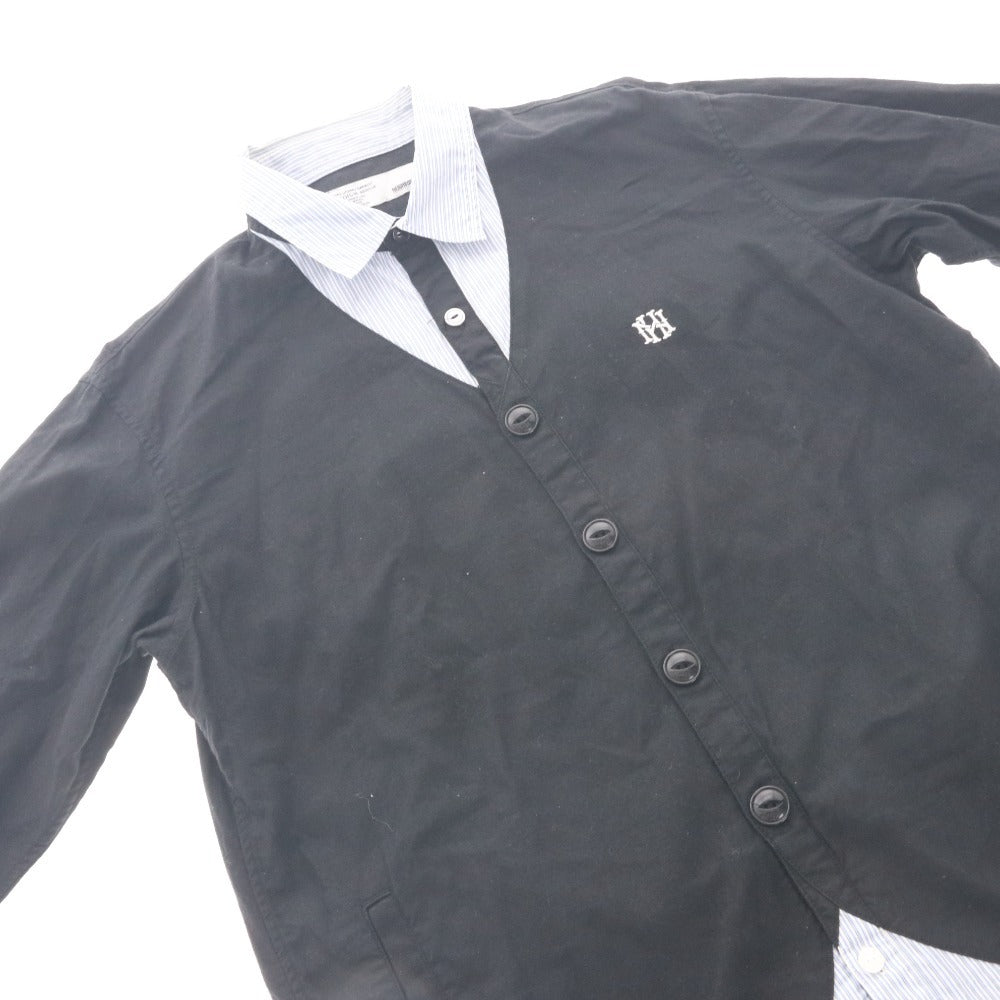 ■ ネイバーフッド NEIGHBORHOOD シャツ 長袖 トップス CHANNEL7 C-SHIRT LS 切替 メンズ M ブラック ブルー
