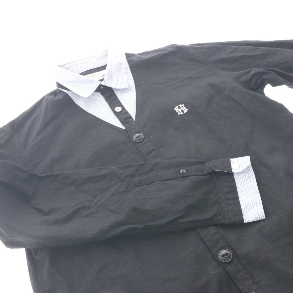 ■ ネイバーフッド NEIGHBORHOOD シャツ 長袖 トップス CHANNEL7 C-SHIRT LS 切替 メンズ M ブラック ブルー