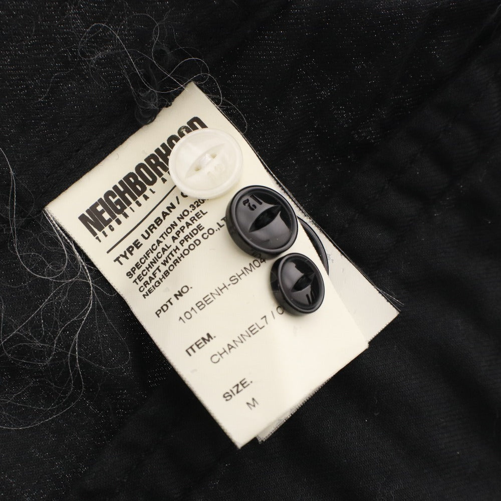 ■ ネイバーフッド NEIGHBORHOOD シャツ 長袖 トップス CHANNEL7 C-SHIRT LS 切替 メンズ M ブラック ブルー