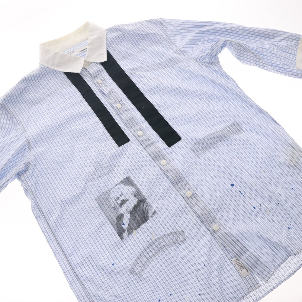■ ネイバーフッド NEIGHBORHOOD シャツ 長袖 トップス Tie Stripe / C-SHIRT LS ストライプ ペイント メンズ M ブルー