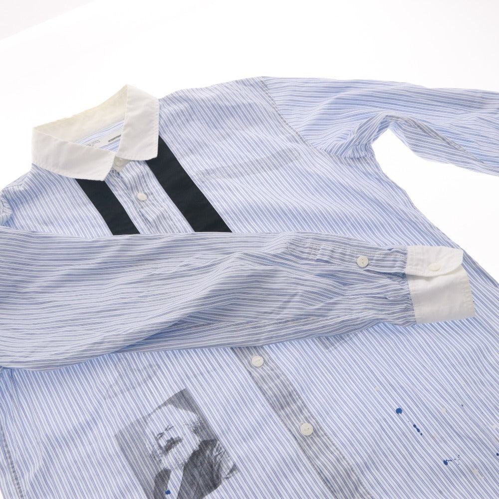 ■ ネイバーフッド NEIGHBORHOOD シャツ 長袖 トップス Tie Stripe / C-SHIRT LS ストライプ ペイント メンズ M ブルー