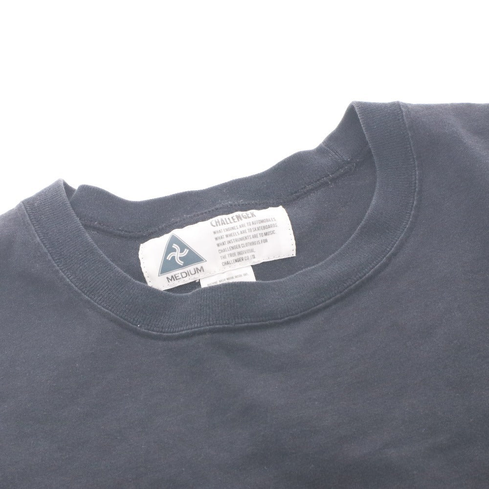 ■ CHALLENGER チャレンジャー Tシャツ トップス 半袖 丸首 ワンポイント メンズ M ブラック