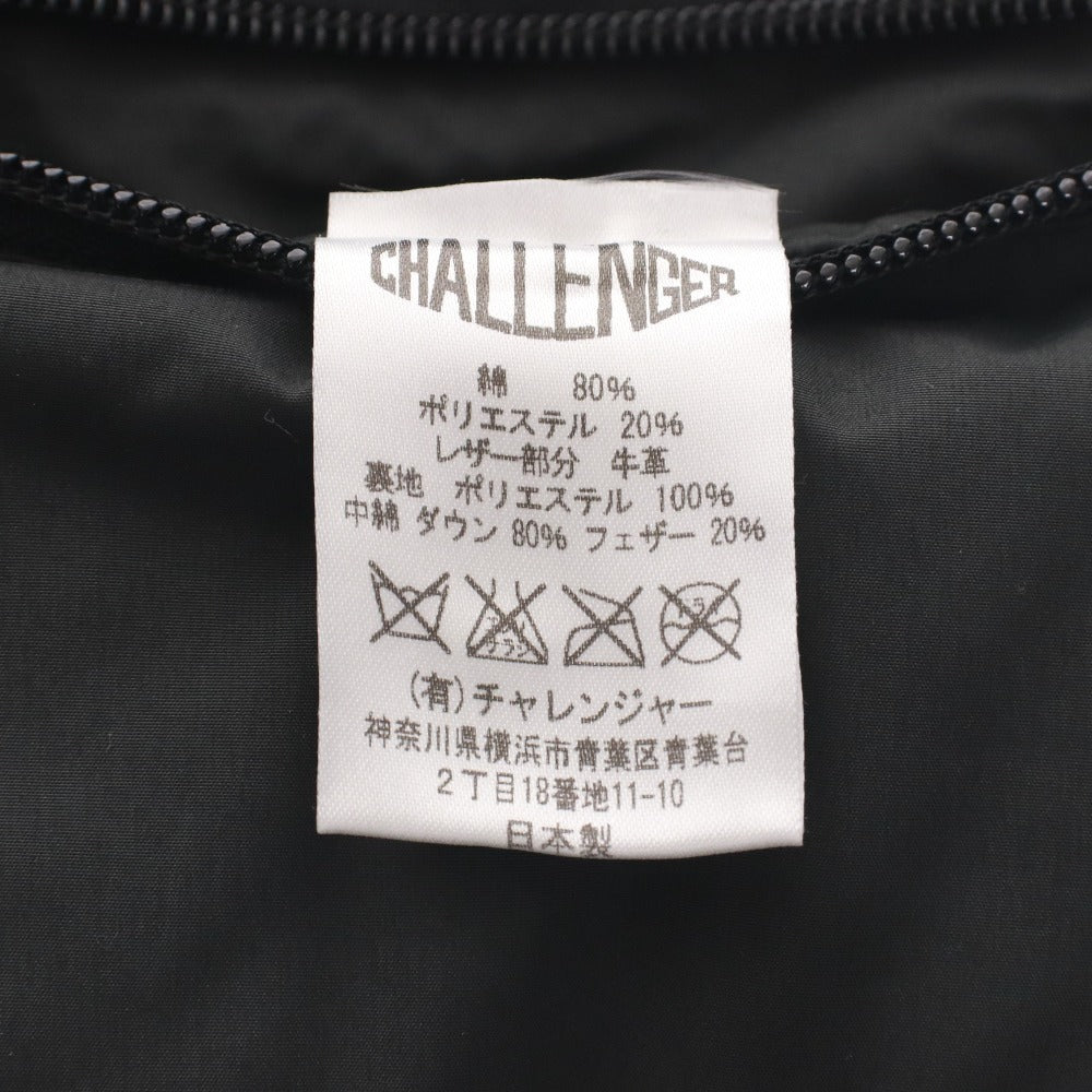 ■ CHALLENGER チャレンジャー ダウンベスト アウター コーデュロイ ボタン ポケット ファスナー メンズ M ネイビー系