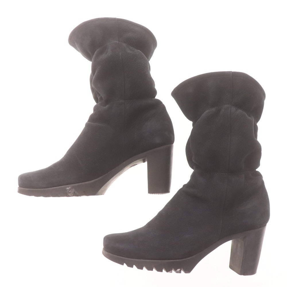 ■ アルシュ ブーツ シューズ 靴 ショート レディース 36 （23cm相当） ブラック 箱付き