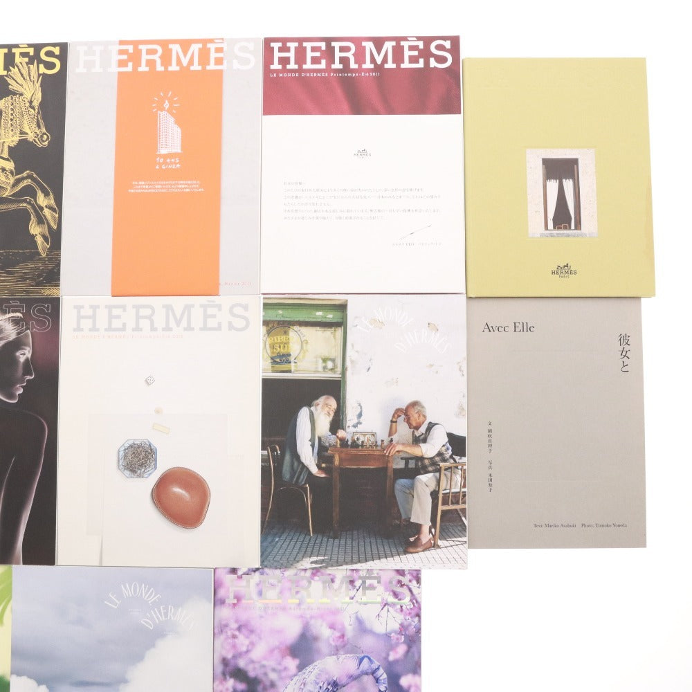 ■ HERMES エルメス 本 雑誌 カタログ パンフレット 13点セット まとめ売り エルメスの世界 Le Monde SAUT HERMES Avec Elle