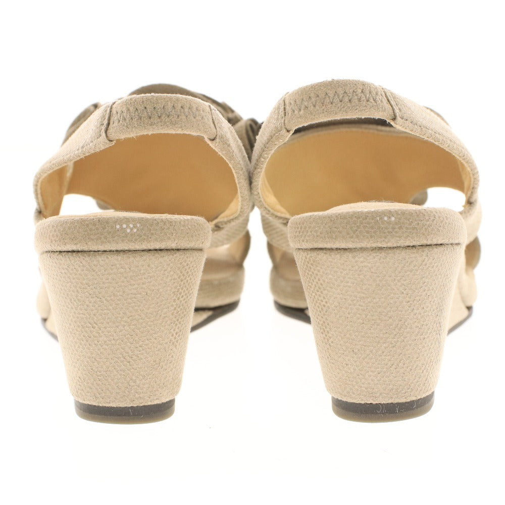 ■ COULEUR VARIE クロールバリエ サンダル ミュール 744206 リボン飾り レディース 22cm ベージュ系