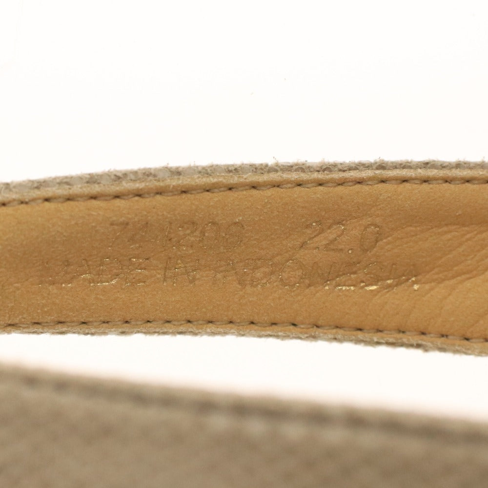 ■ COULEUR VARIE クロールバリエ サンダル ミュール 744206 リボン飾り レディース 22cm ベージュ系