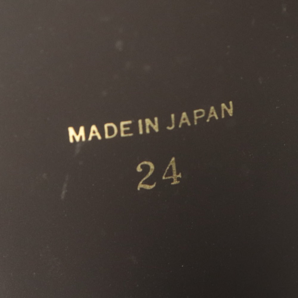 ■ アダムエロペ パンプス 靴 ストラップ ヒール レディース 24.0cm ブラック ゴールド 箱付き
