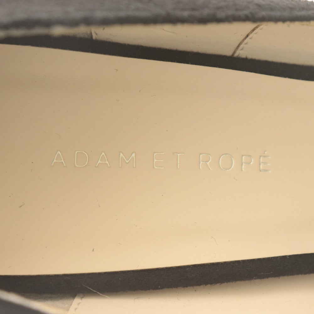 ■ アダムエロペ パンプス 靴 ストラップ ヒール レディース 24.0cm ブラック ゴールド 箱付き