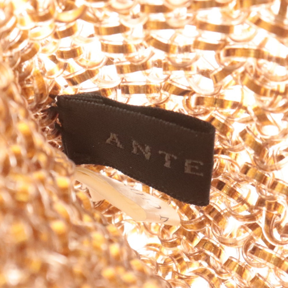 ■ Anteprima Wire Bag Handbag Flower Women's Gold Brown with Pouch