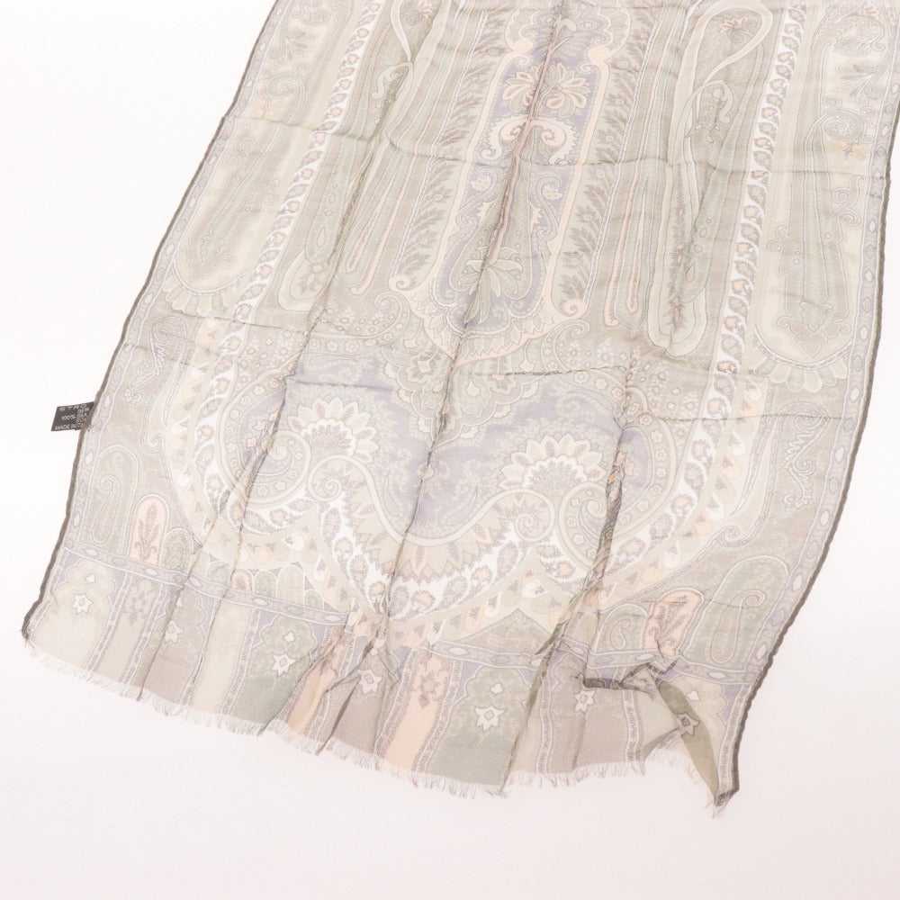 ■ エトロ スカーフ ファッション小物 ペイズリー レディース グリーン系 袋付き