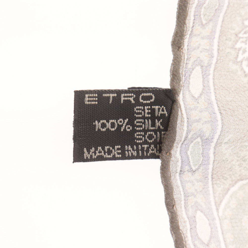 ■ エトロ スカーフ ファッション小物 ペイズリー レディース グリーン系 袋付き