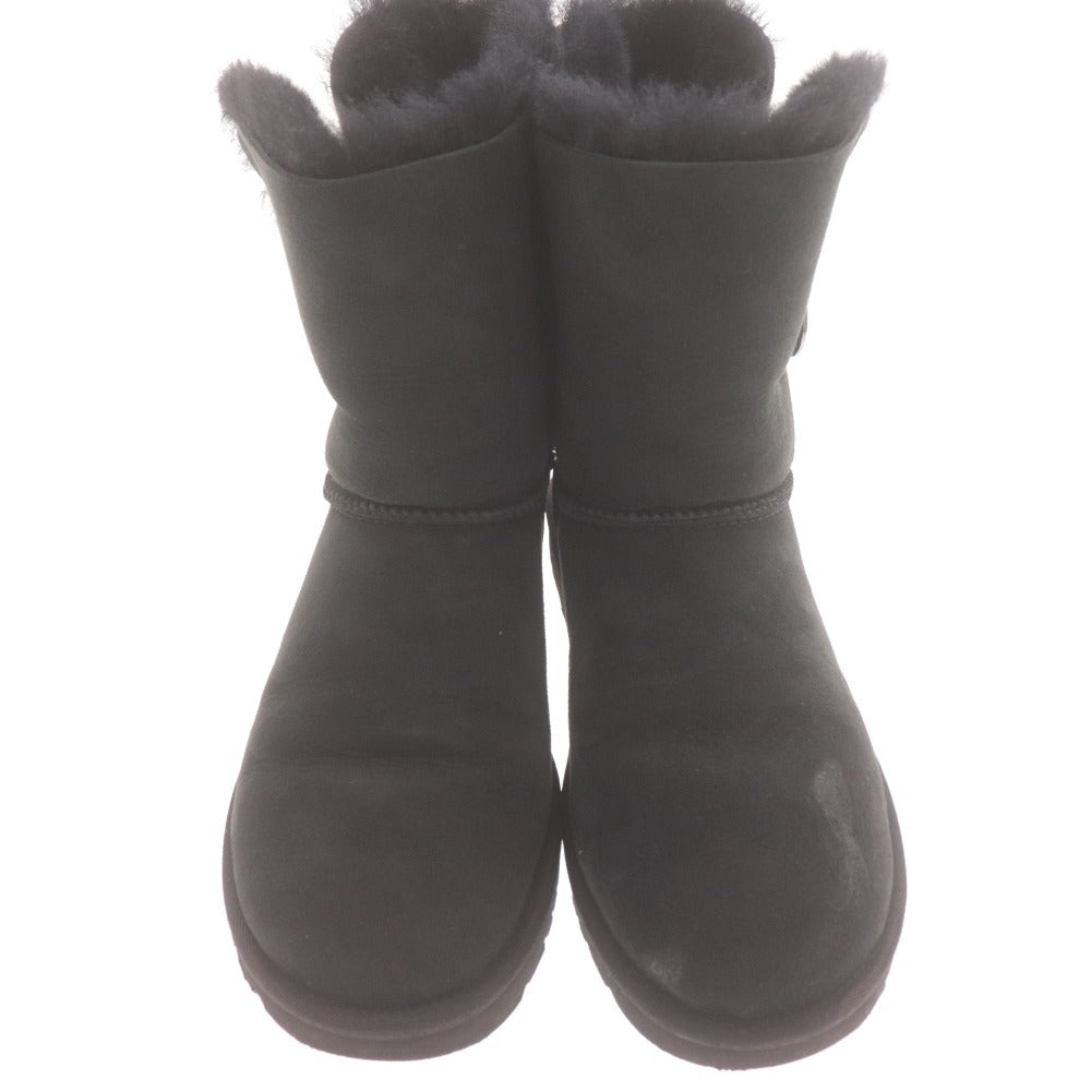 ■ アグ UGG ブーツ 靴 ベイリー ボタン ブリング スワロフスキー ラインストーン レディース 24cm ブラック 箱付き