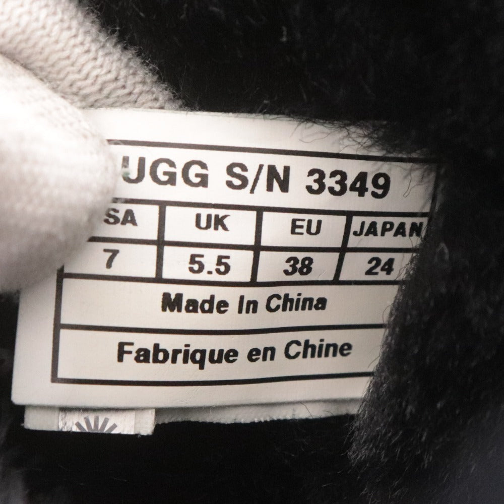 ■ アグ UGG ブーツ 靴 ベイリー ボタン ブリング スワロフスキー ラインストーン レディース 24cm ブラック 箱付き