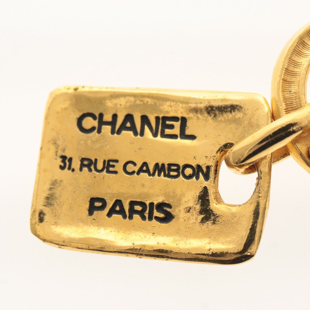 ■ CHANEL Brooch Accessory Cambon 31 Logo Plate Women's Gold with Box