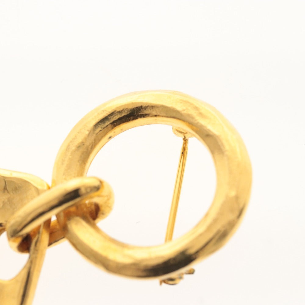 ■ CHANEL Brooch Accessory Cambon 31 Logo Plate Women's Gold with Box