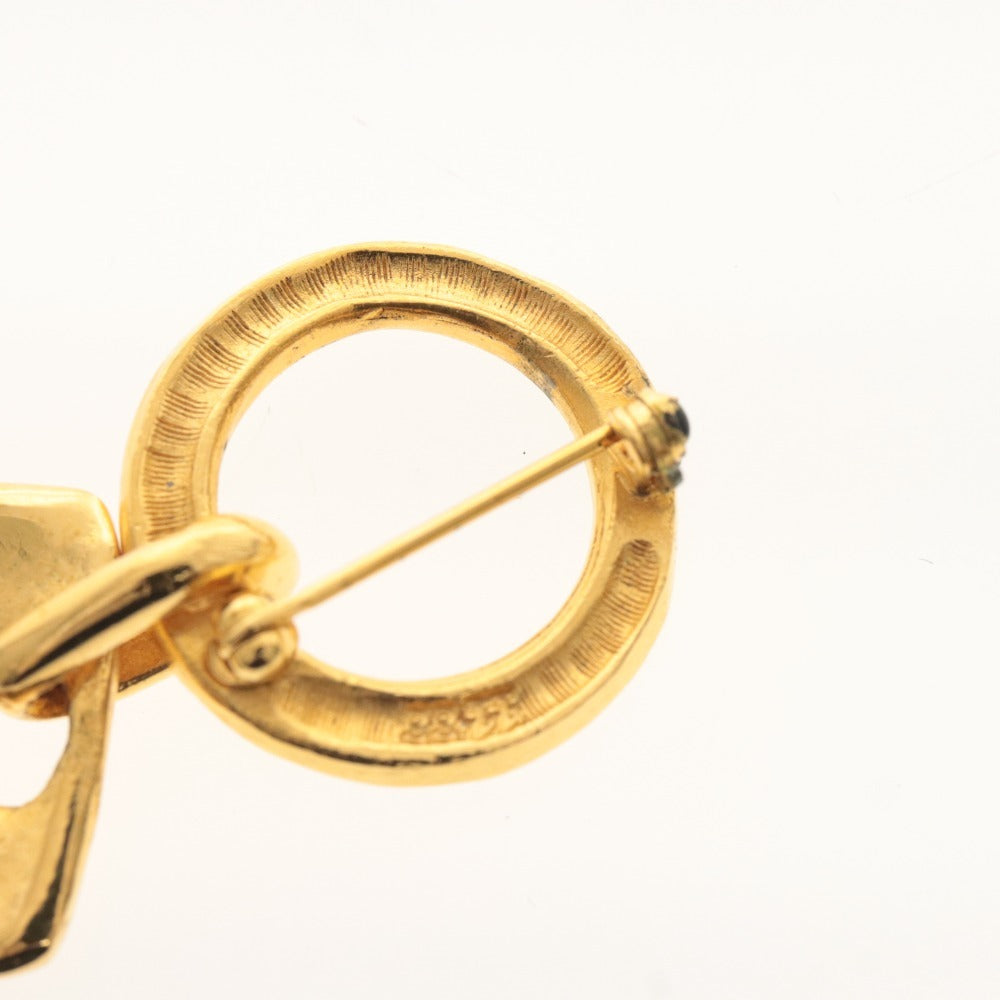 ■ CHANEL Brooch Accessory Cambon 31 Logo Plate Women's Gold with Box