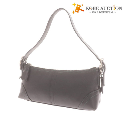 ■ コーチ ショルダーバッグ 鞄 ミニ ワンショルダー シルバー金具 レディース ブラック 袋付き