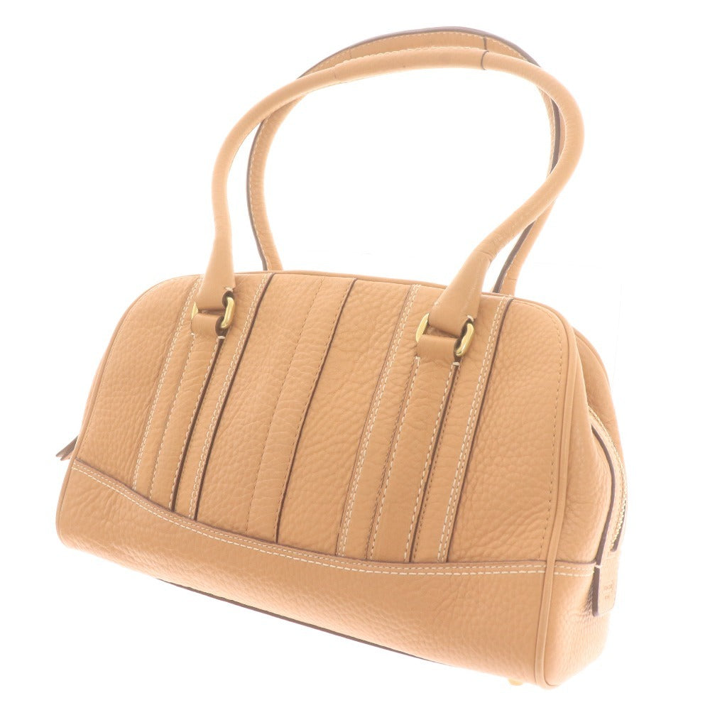 ■ Coach handbag, mini Boston bag, women's, beige, with accessories