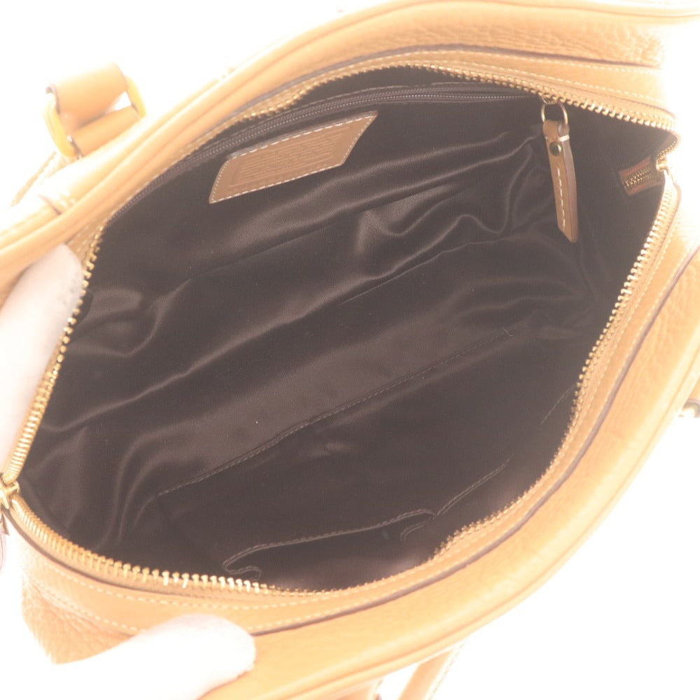 ■ Coach handbag, mini Boston bag, women's, beige, with accessories