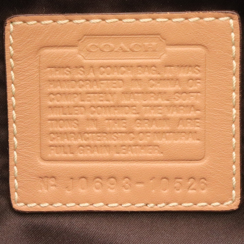 ■ Coach handbag, mini Boston bag, women's, beige, with accessories