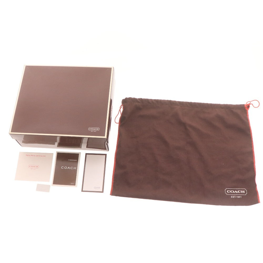 ■ Coach handbag, mini Boston bag, women's, beige, with accessories