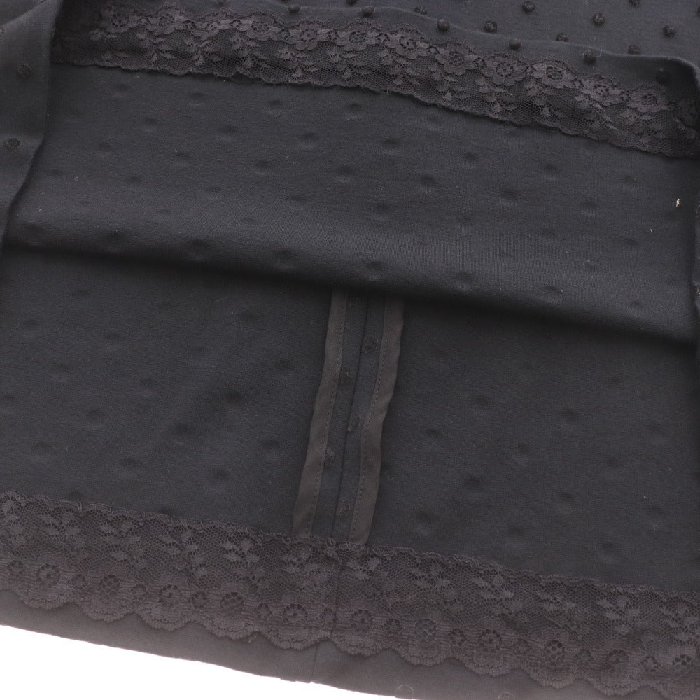 ■ ケイトスペード ワンピース ノースリーブ トップス ボトムス ドット ひざ丈 レディース S ブラック ベルト付き