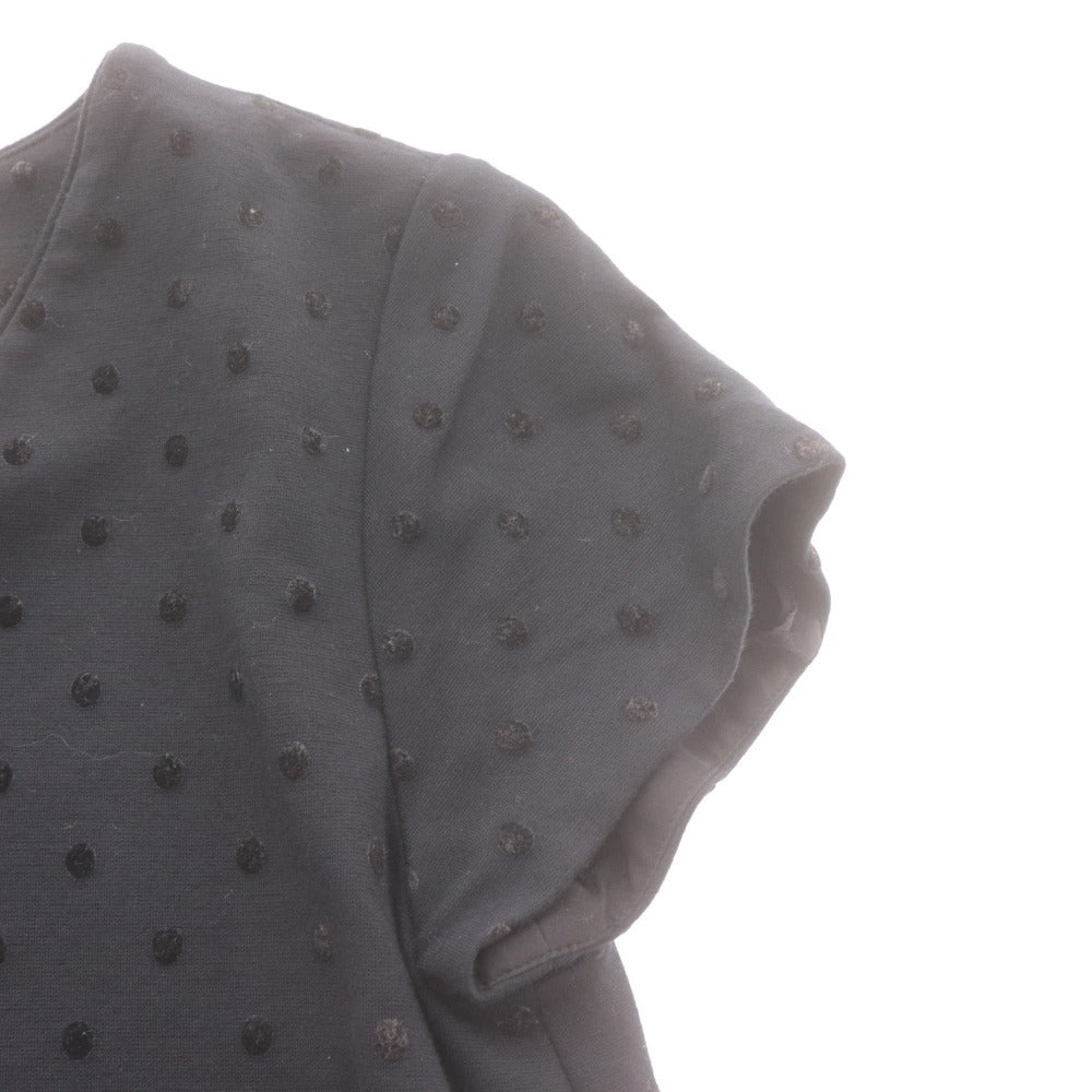 ■ ケイトスペード ワンピース ノースリーブ トップス ボトムス ドット ひざ丈 レディース S ブラック ベルト付き