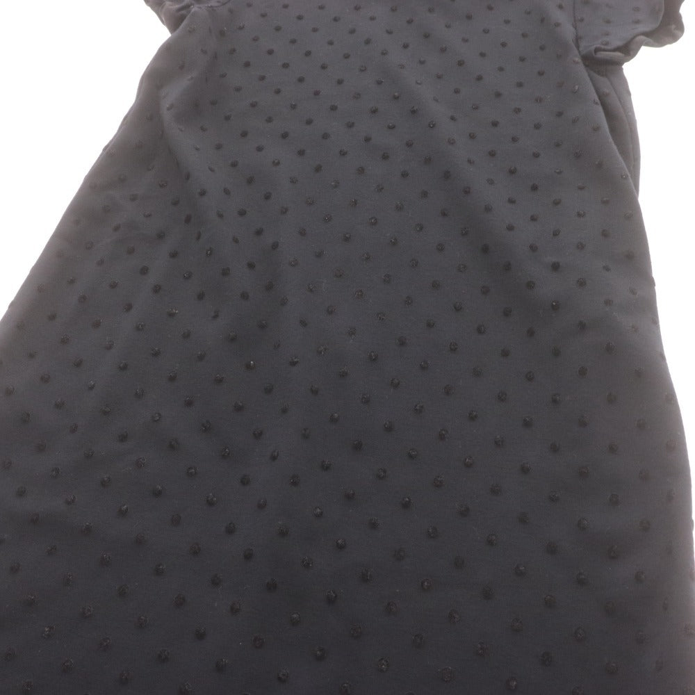 ■ ケイトスペード ワンピース ノースリーブ トップス ボトムス ドット ひざ丈 レディース S ブラック ベルト付き