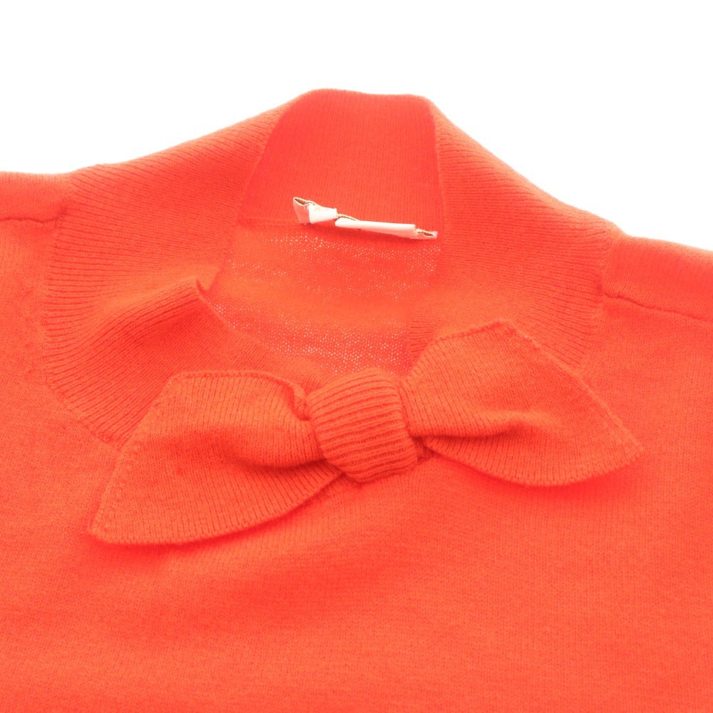 ■ ケイトスペード ニット セーター 長袖 トップス リボン レディース XS オレンジ