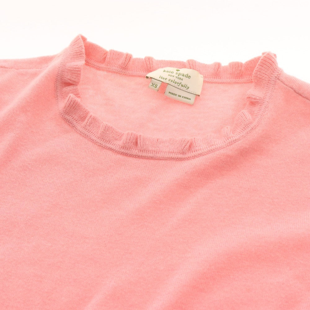■ ケイトスペード ニット セーター 長袖 トップス フリル レディース XS ピンク