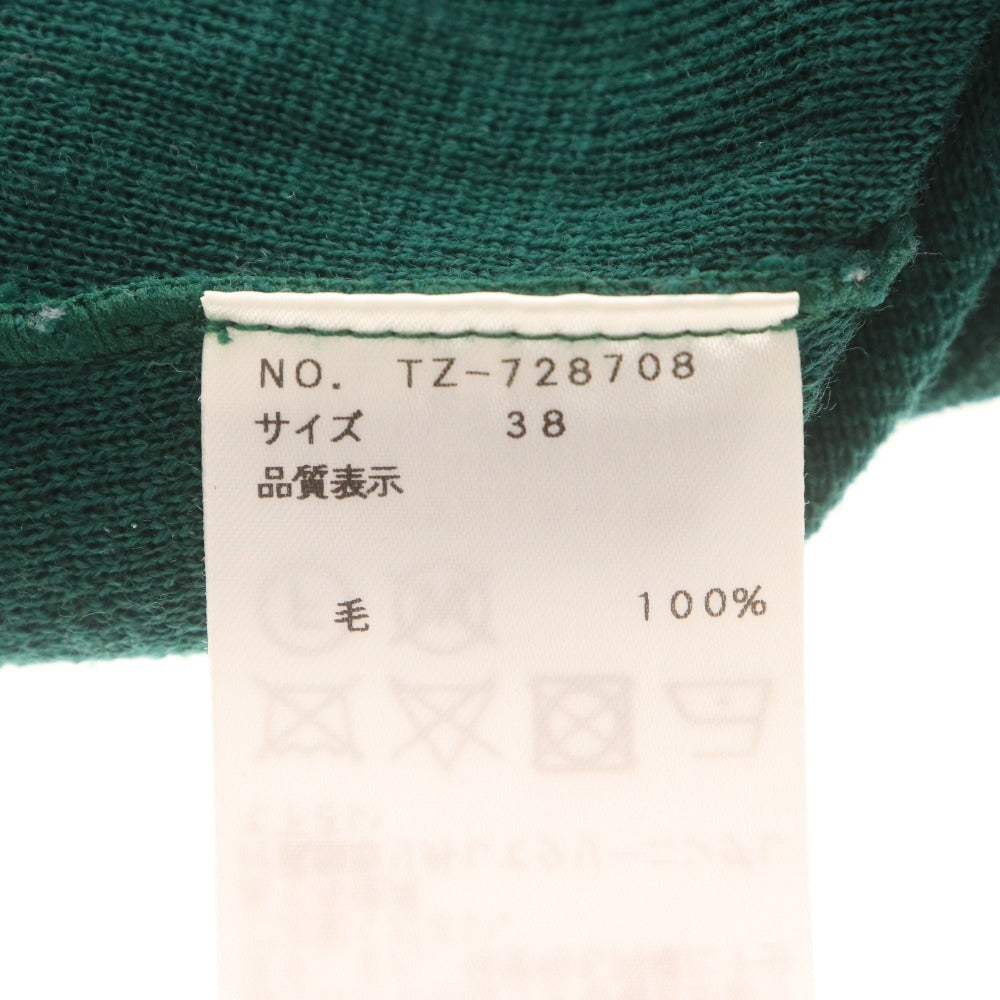 ■ エムズグレイシー ニット セーター 長袖 トップス ハイネック フラワー レディース 38 （M相当） グリーン