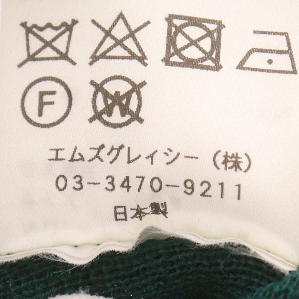 ■ エムズグレイシー ニット セーター 長袖 トップス ハイネック フラワー レディース 38 （M相当） グリーン
