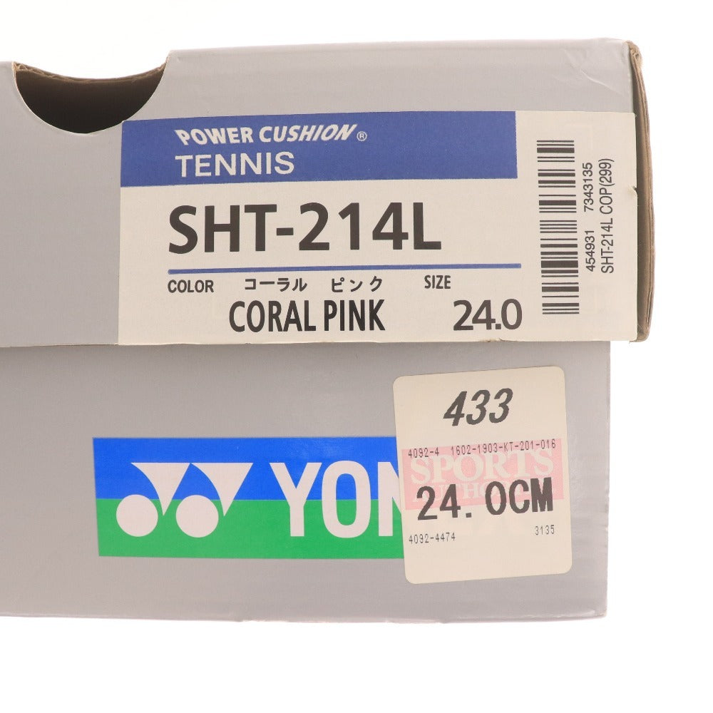 ■ ヨネックス テニスシューズ SHT-214L 靴 レディース 24cm ホワイト ピンク 箱付き