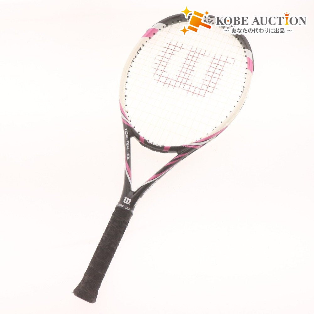 ■ ウィルソン テニスラケット TADAL TEAM 110L 硬式テニス G1 ホワイト ブラック パープル 袋付き