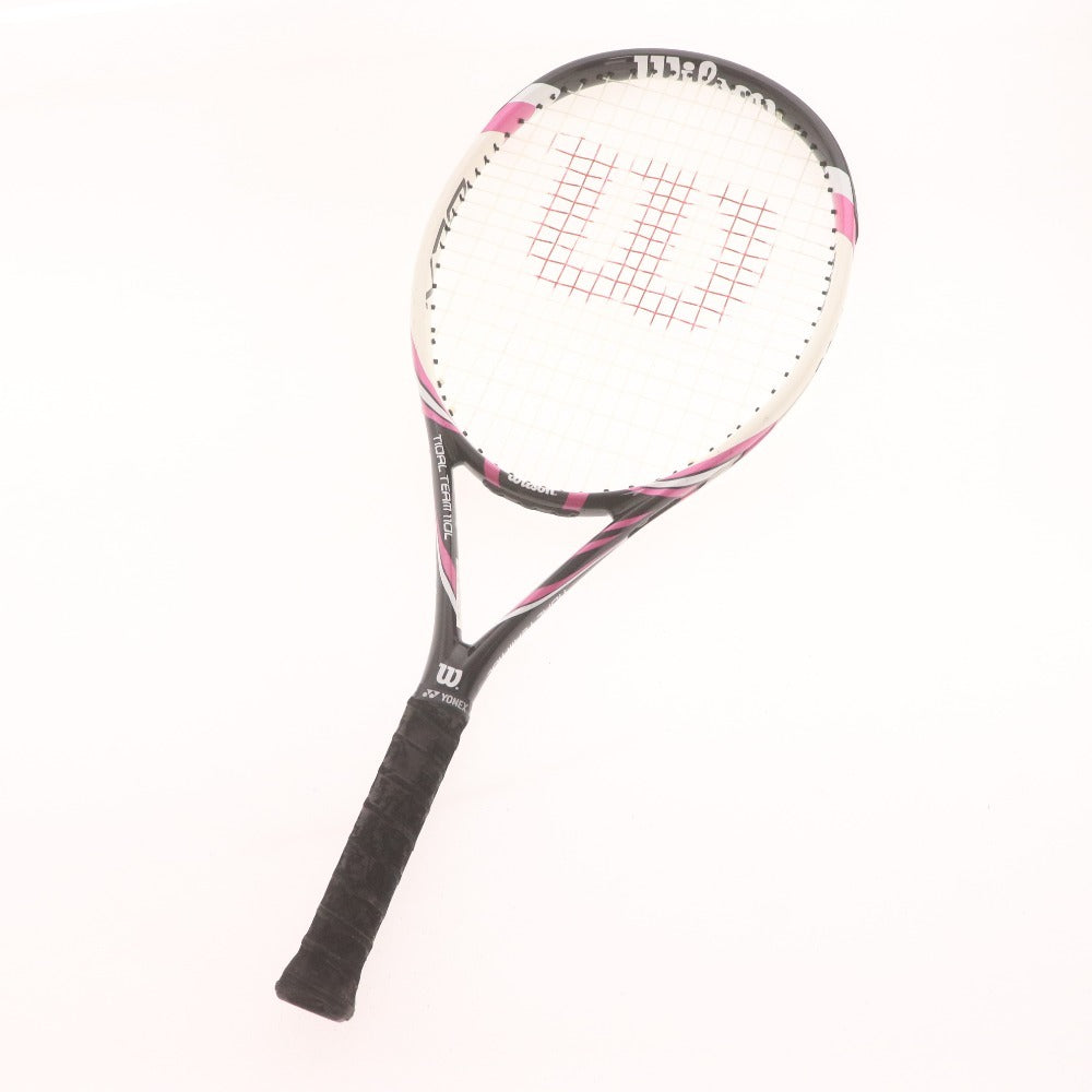 ■ ウィルソン テニスラケット TADAL TEAM 110L 硬式テニス G1 ホワイト ブラック パープル 袋付き