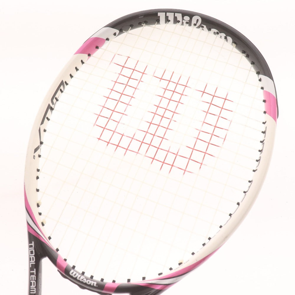 ■ ウィルソン テニスラケット TADAL TEAM 110L 硬式テニス G1 ホワイト ブラック パープル 袋付き