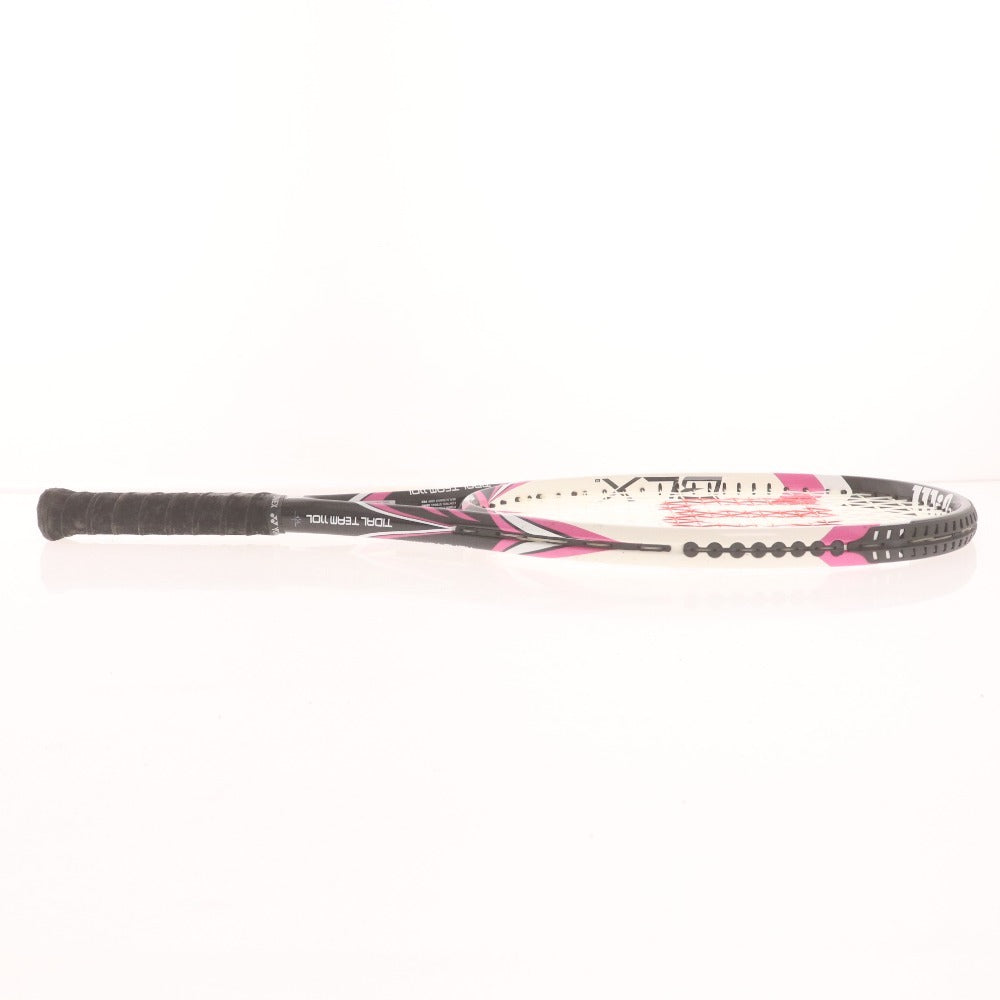 ■ ウィルソン テニスラケット TADAL TEAM 110L 硬式テニス G1 ホワイト ブラック パープル 袋付き