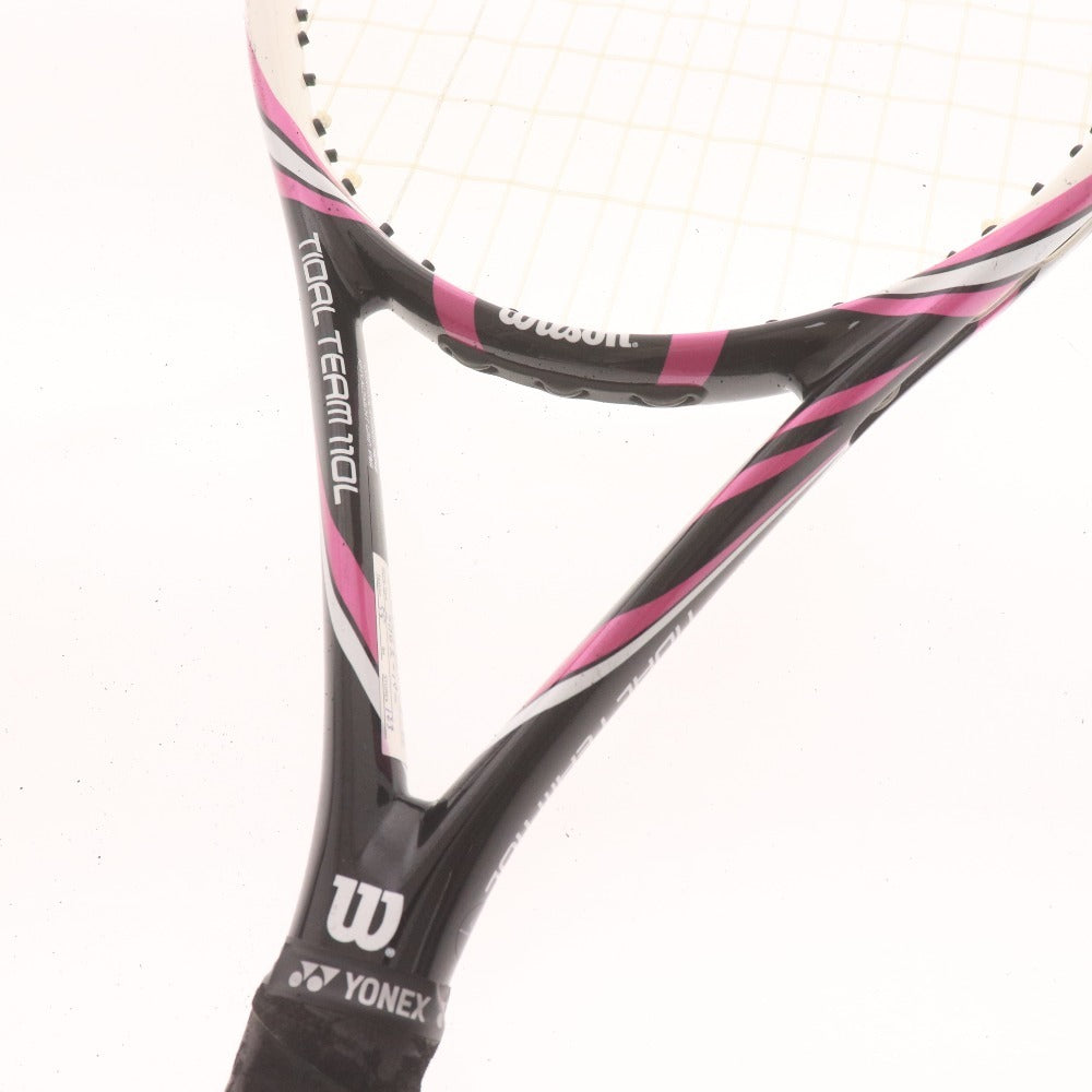 ■ ウィルソン テニスラケット TADAL TEAM 110L 硬式テニス G1 ホワイト ブラック パープル 袋付き