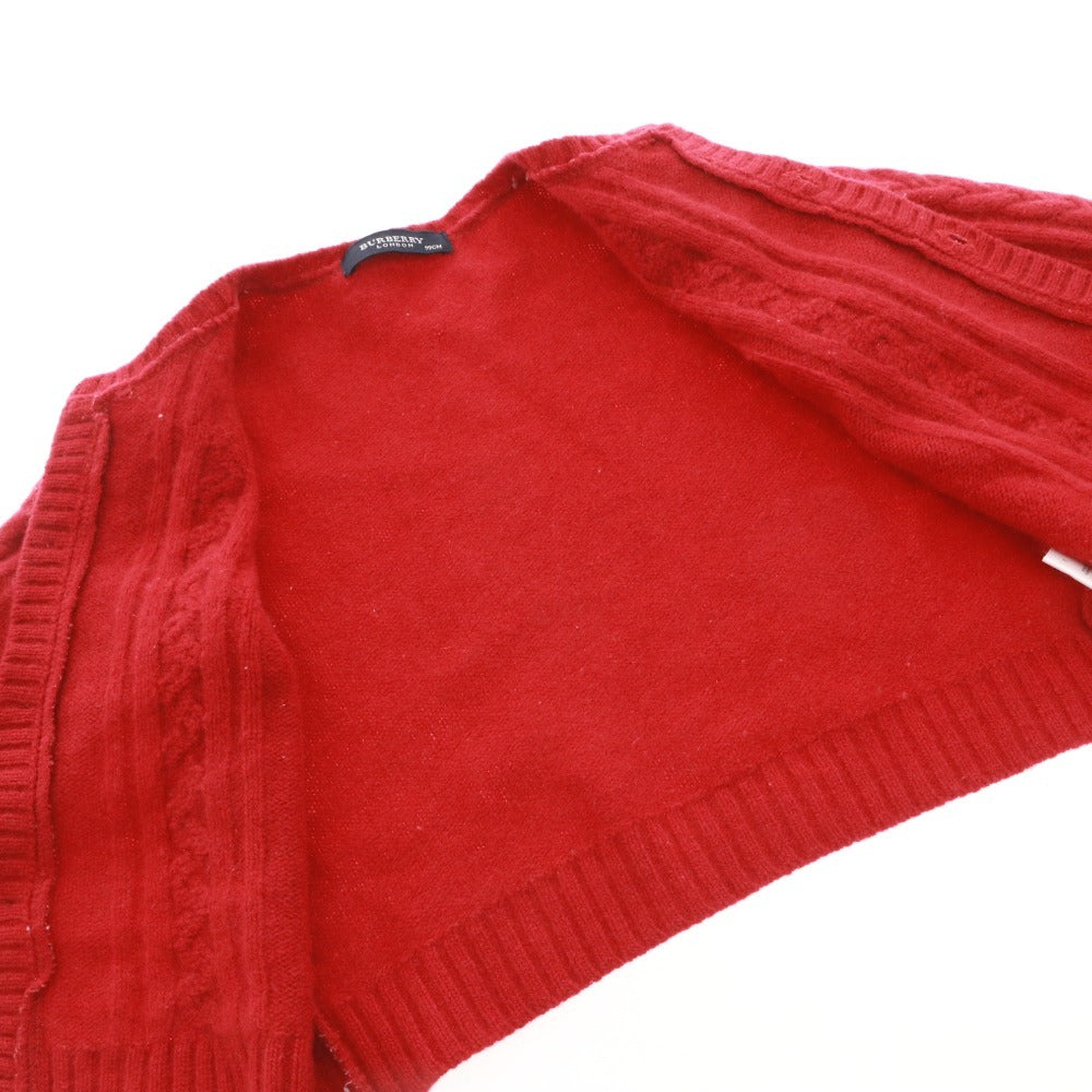 ■ バーバリー ロンドン ニットカーディガン 長袖 BB647-265-16 トップス キッズ 90 レッド