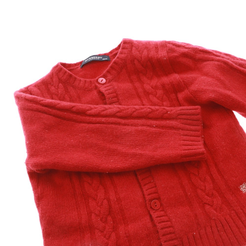 ■ バーバリー ロンドン ニットカーディガン 長袖 BB647-265-16 トップス キッズ 90 レッド