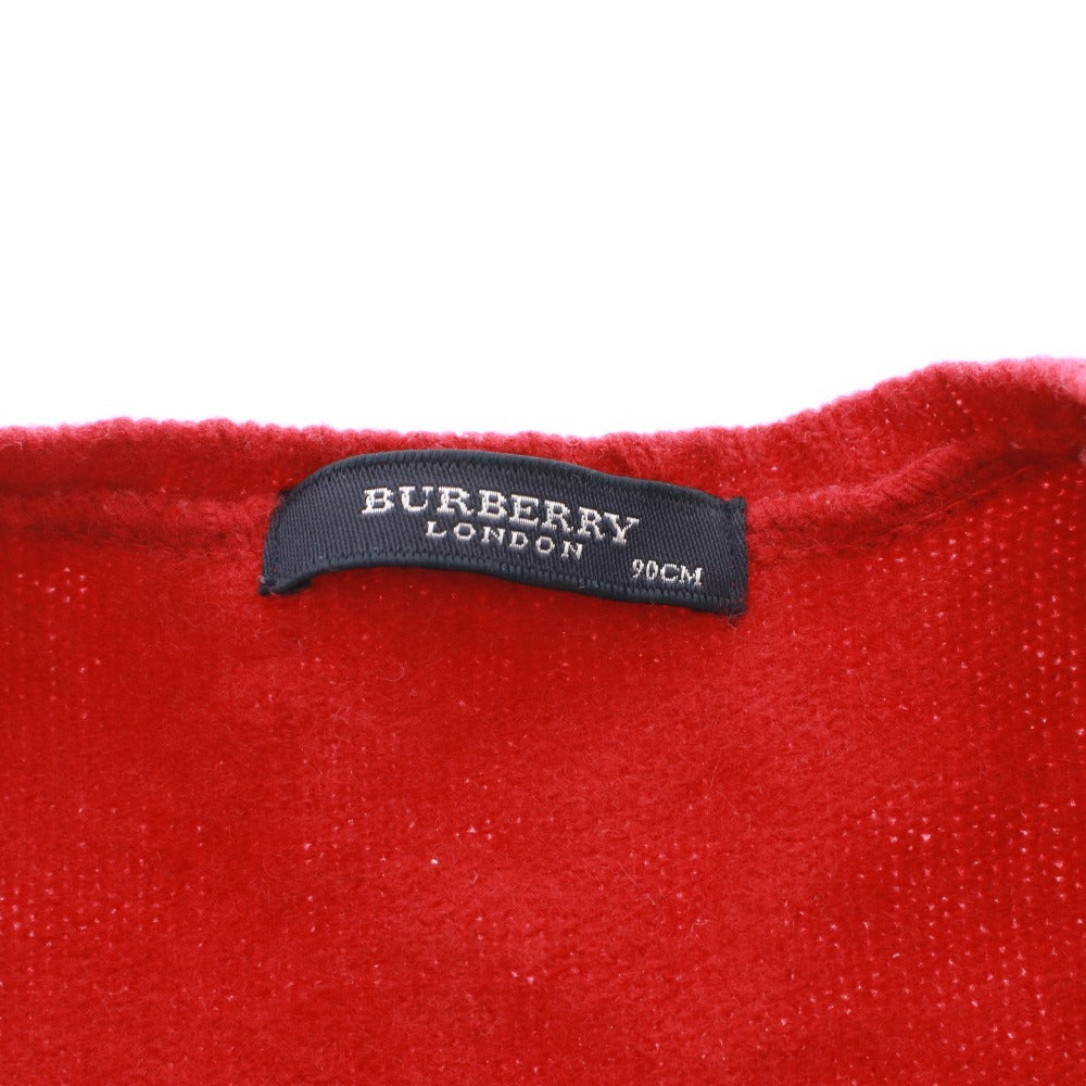 ■ バーバリー ロンドン ニットカーディガン 長袖 BB647-265-16 トップス キッズ 90 レッド